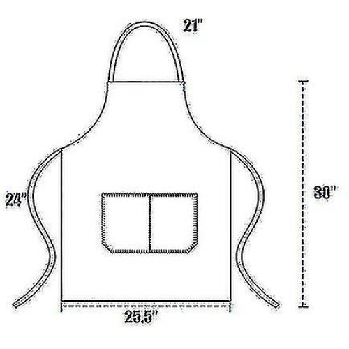 (White) 12 Pack Plain Bib Aprons With 2 Pockets - Black Unisex Commercial Apron Bulk 1