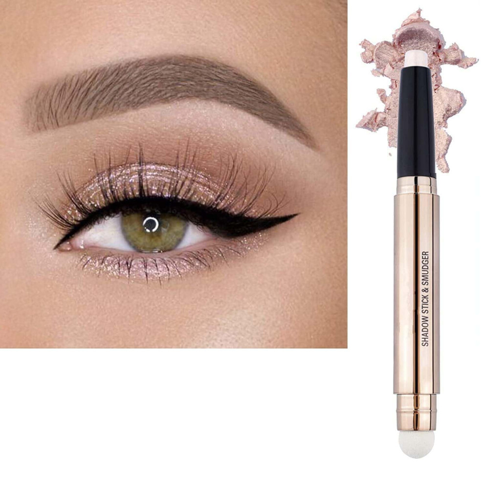 Ondricka, Maggio And Smith May Foltran Sand Shimmer #02 Cream Eyeshadow Pencil Nude Pink Sparkle Hypoallergenic Waterproof Long Lasting Eye Shadow Stick Multi-Dimen