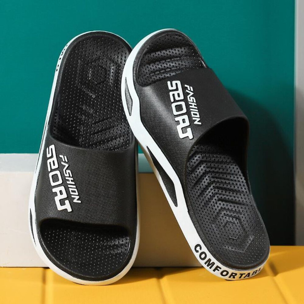 (black, 42) 2023 Men&apos;s Slippers Men&apos;s Outer Wear Summer Home Non-slip Thick-soled Indoor Home Sandals and Slippers Women