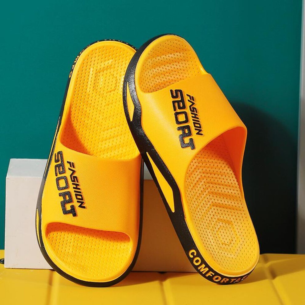 (yellow, 37) 2023 Men&apos;s Slippers Men&apos;s Outer Wear Summer Home Non-slip Thick-soled Indoor Home Sandals and Slippers Women