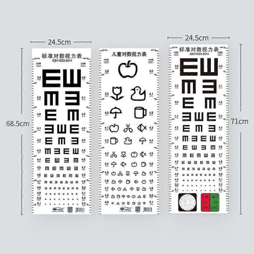 Waterproof Snellen Eye Chart Standard Visual Acuity Chart with Height ...