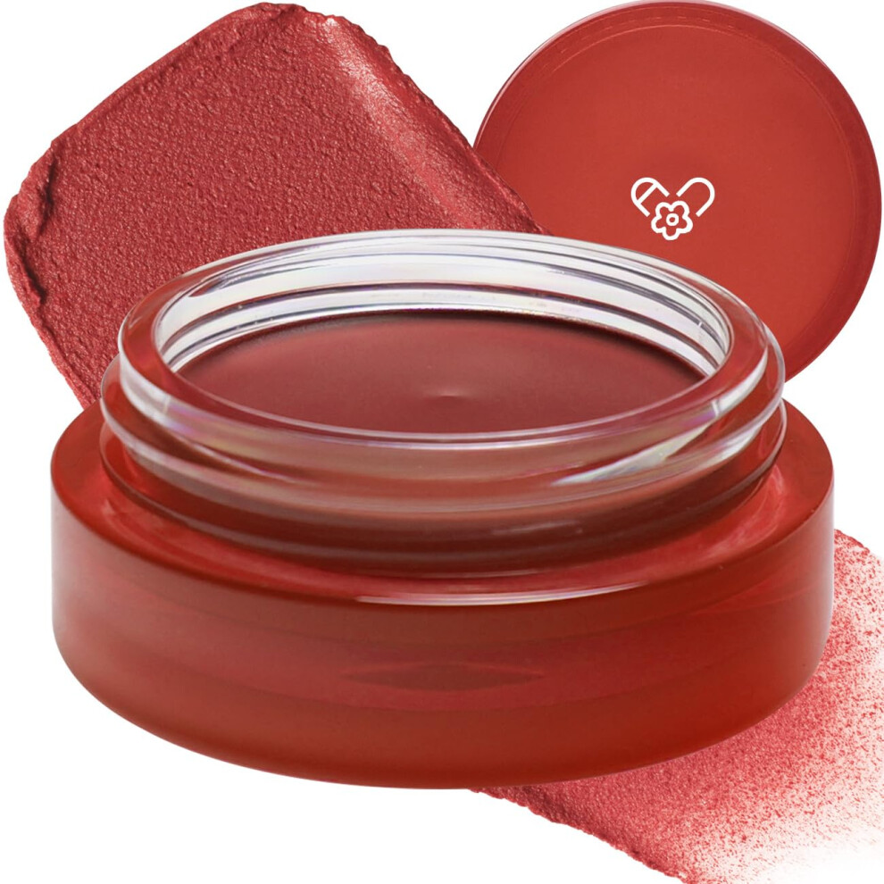 Aou Floofy Matte Balm Tinted Balm Blusher For Lips And Cheeks 0.15Oz 08 Sunset Balm