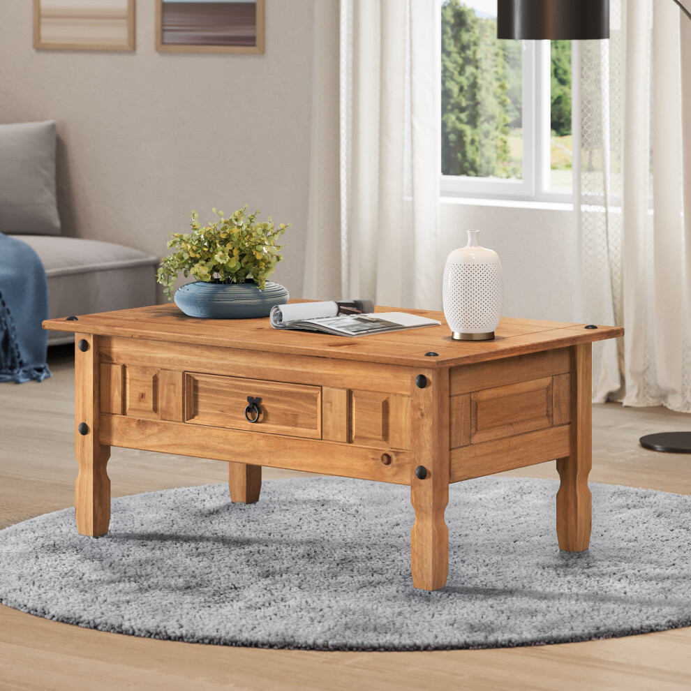 Corona Coffee Table Lamp Solid Wood Pine Furniture