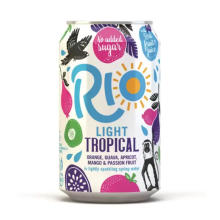 Rio Light Tropical 330ml – Refreshing Low-Calorie Sparkling Drink with Pineapple, Passion Fruit & Mango