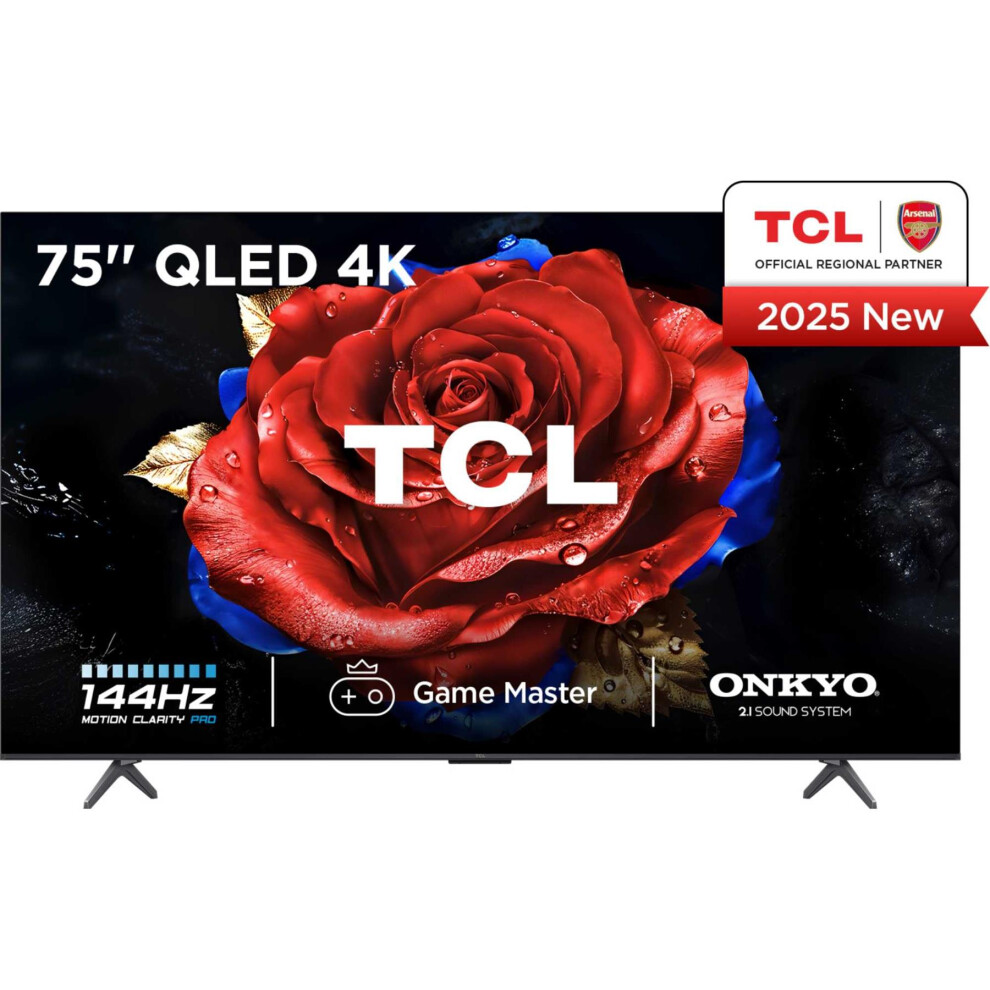 TCL 75T8C-UK 75" 4K QLED HDR PRO Smart TV - 75T8CUK