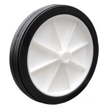 4 Inch Utility wheel with black rubber tyre with 8mm bore