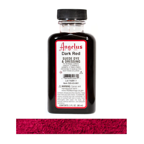 Angelus Suede Dye  3 oz  Dark Red 1