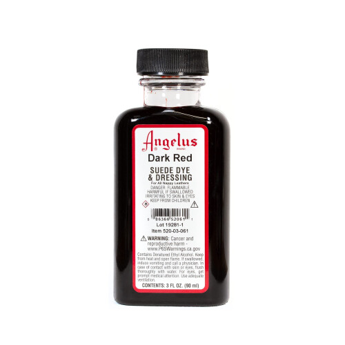 Angelus Suede Dye  3 oz  Dark Red