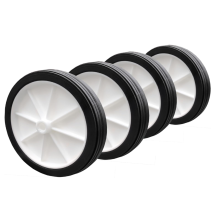 Stabliser wheels 4 inch white wheel with 6mm bore- pack of 4
