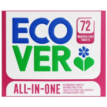 Ecover All-in-One 72 Wrapper Free Dishwasher Tablets