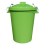 80L Lime Plastic dustbin with lockable lid for home and garden storage 1
