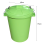 80L Lime Plastic dustbin with lockable lid for home and garden storage 2