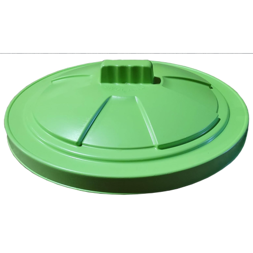 80L Lime Plastic dustbin with lockable lid for home and garden storage 2