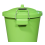 80L Lime Plastic dustbin with lockable lid for home and garden storage 4