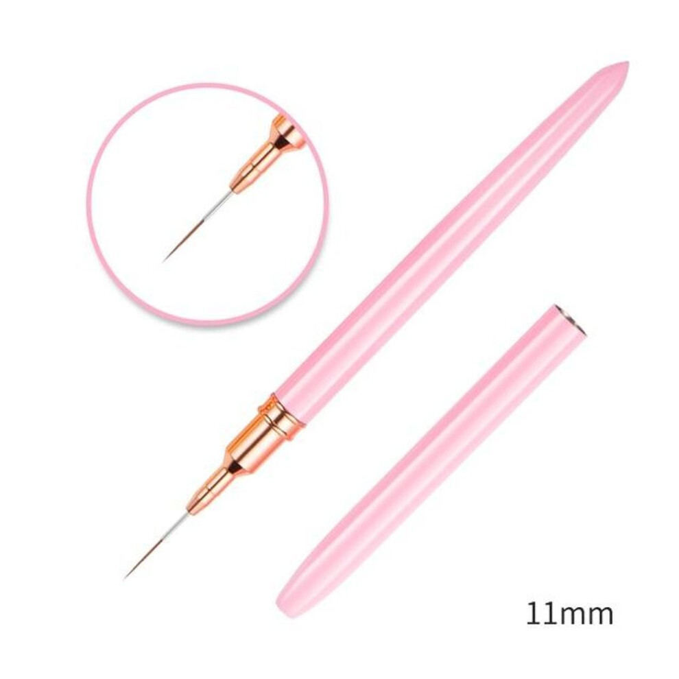 (11mm) 7/9/11/15/20mm Nail Art Liner Brush Diy Drawing Lines Stripe Flower Painting Pen Pink