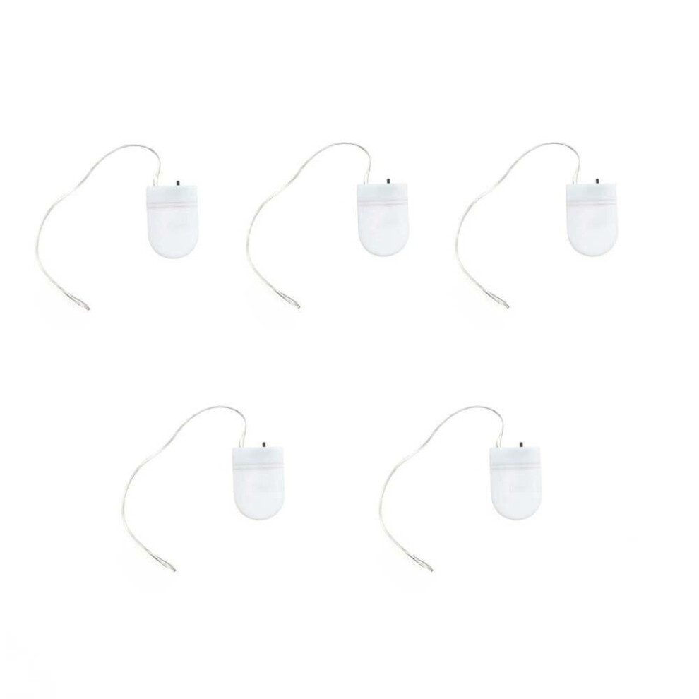 (transparent) 5pcs Cr2032 Button Coin Cell Battery Socket Holder Case Cover With On-off Switch 3v Battery Storage Box Batteries Container