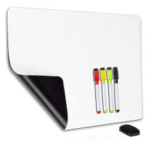 Magnetic Dry Erase Whiteboard Sheet with 4 Markers Zekai
