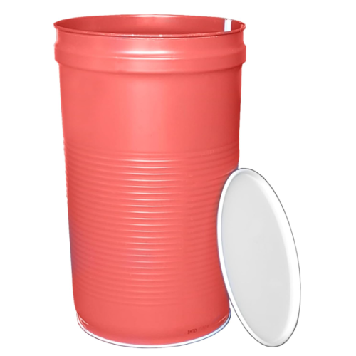 215 47 gallon shipping drum container storage bin with lid and clasp 2