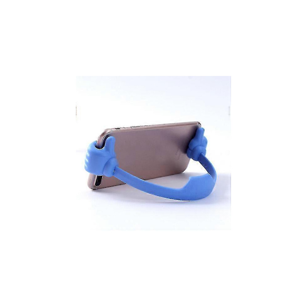 (Blue) Thumbs Up Movie Watching Mobile Cell Phone Holder Desktop Lazy Bed Mount Stands Zekai Blue 5778930933044