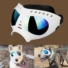 (L, Blue Lens) Dog Goggles Anti-uv Dog Sunglasses For Medium-large Dogs Windproof Anti-dust Antifog Soft Pet Dog Glasses For Long Snout Dogs Zekai