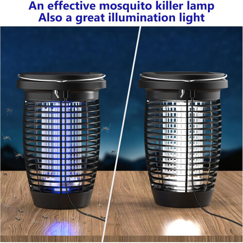 Solar fly killer lamp 5.5W solar panel fly killer lamp two charging modes fly killer lamp 2