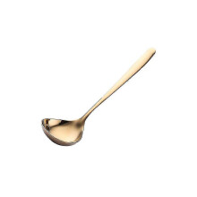 (Gold) Sauce Spoon Portable Smooth Plated Kitchen Restaurant Soup Ladle Scoop