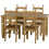 Mercers Furniture Corona 5'0" Dining Table & 4 Chairs Set Solid Wood Mexican Pine Wooden 2