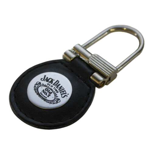 Jack Daniels Jack Daniels Leather Keyring With Plaque