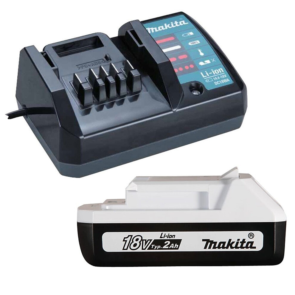 Makita BL1820G 18v G-Series 2.0ah Lithium Ion Battery 2ah + DC18WA Charger