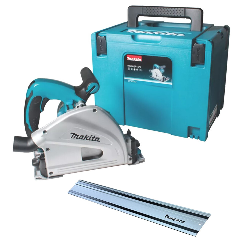 Makita SP6000J 240v Plunge Cut Circular Saw 165mm Cased + 1x1.5m BAP Guide Rail