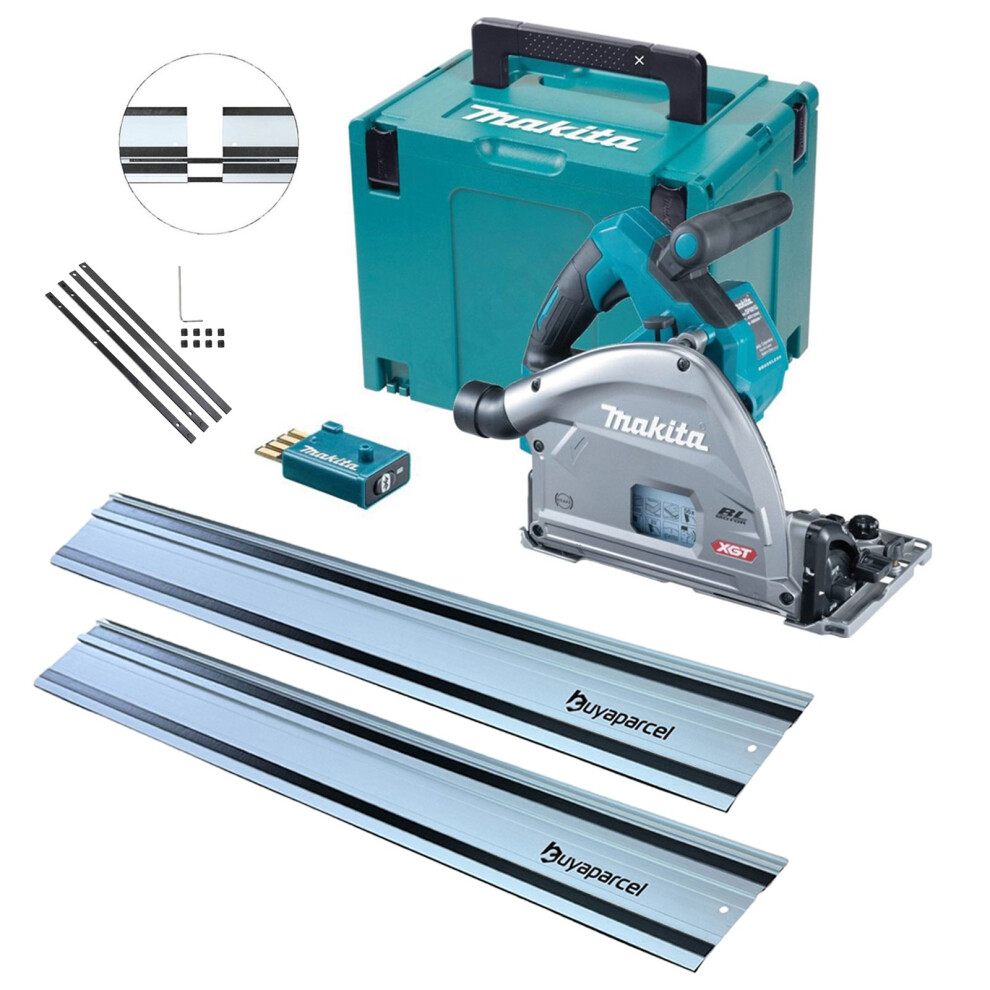 Makita SP001GZ03 MAX XGT 18v Brushless Plunge Cut Circular Saw 2x1.5m Guide Rail