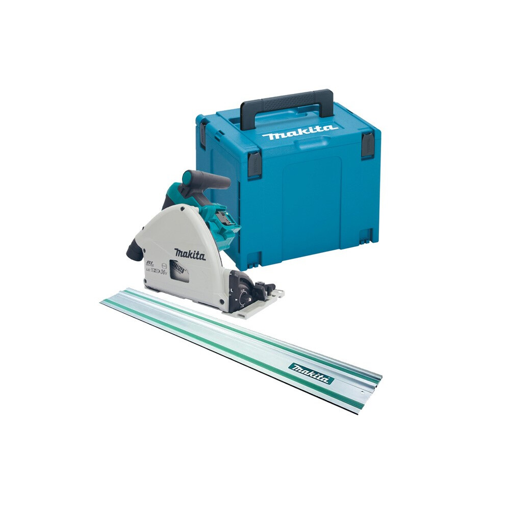 Makita DSP600ZJ 36v Twin 18v Brushless Plunge Cut Circular Saw 1x Guide Rail