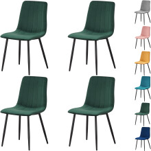 (Stripe , Green ) Set of 4 Milian Velvet Dining Chair 6 colours in stock Special Promotion!
