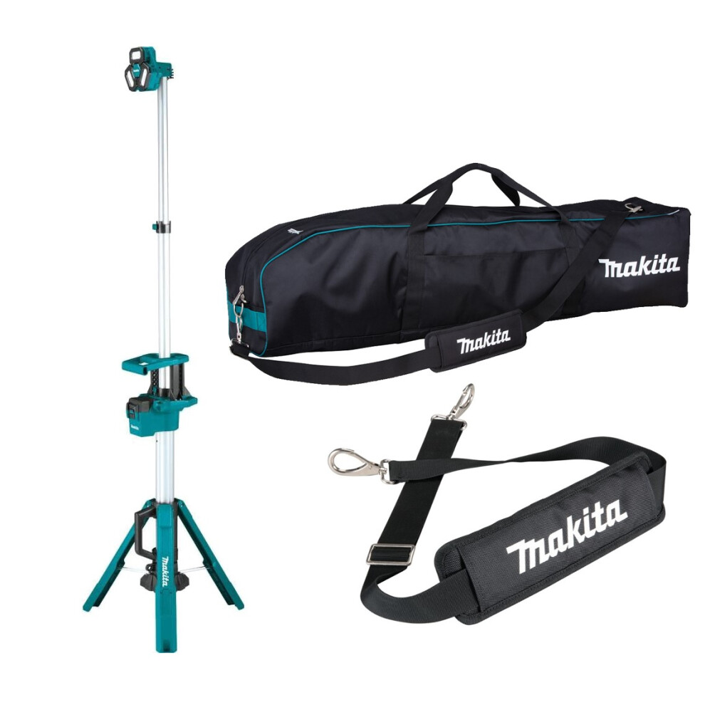 Makita DML814 18v LXT LED 3 Way Tripod Site Light Head Cordless + Bag & Strap