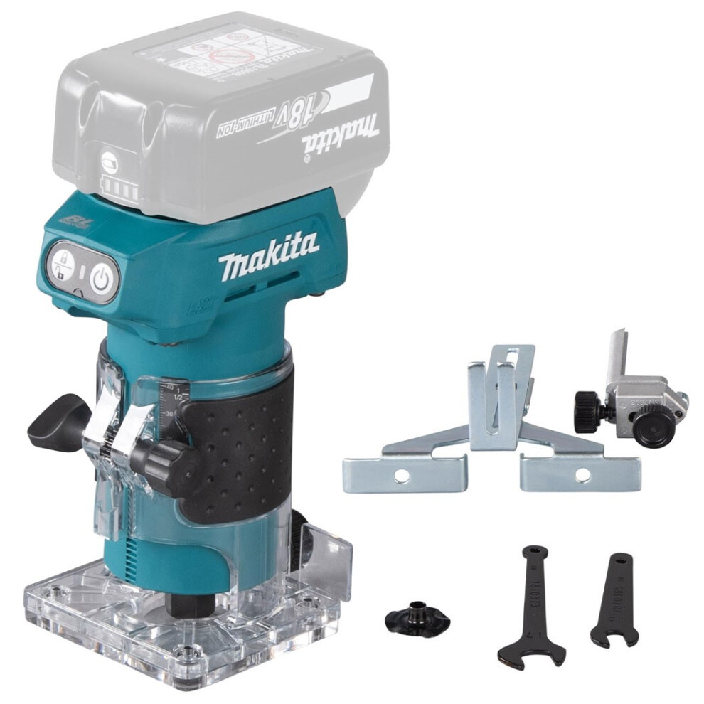 Makita DRT52Z 18V Li ion Cordless LXT Brushless Router Trimmer Batteries - Bare