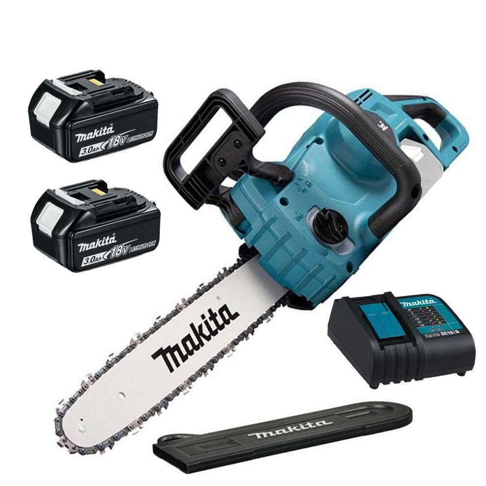 Makita 18v Cordless Chainsaw Brushless 350mm 35cm Cutting Guard + x2 3.0AH Kit-image-OPC-PG5J2GV-NEW