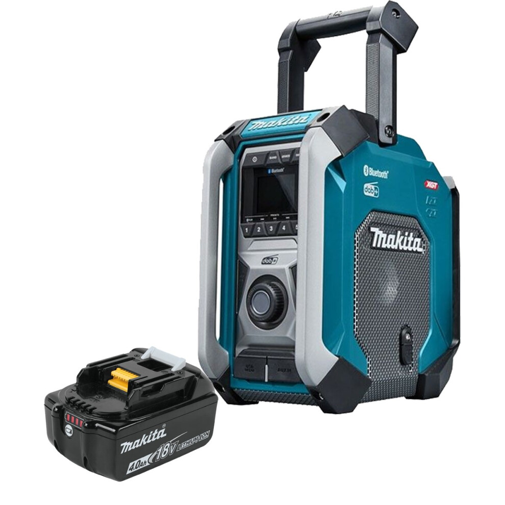 Makita MR007GZ Digital Site Radio DAB + Bluetooth USB Charger 18V + 4AH Battery