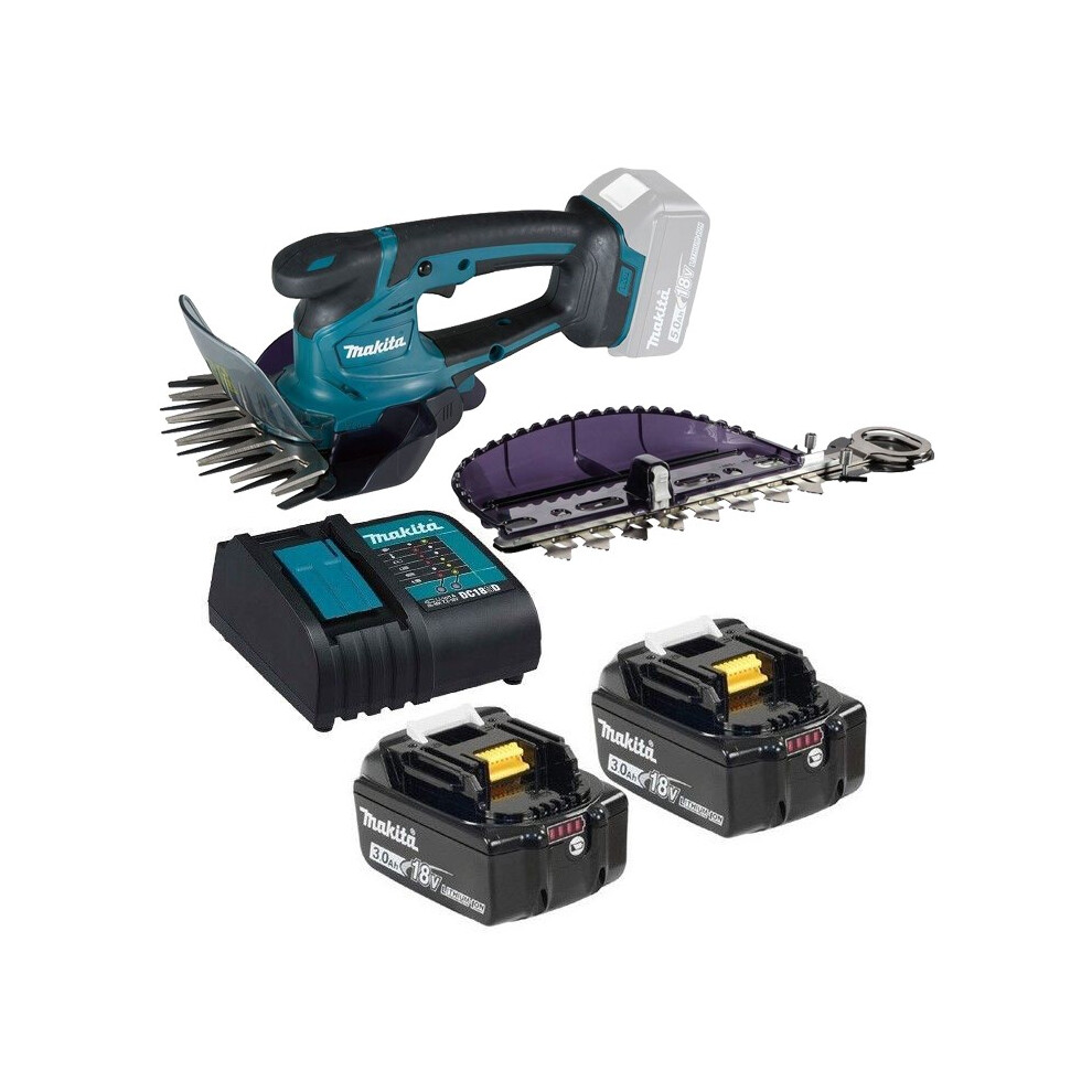 Makita DUM604 LXT 18v Li-Ion Cordless Grass Shear Cutter Trimmer 2 X 3.0ah