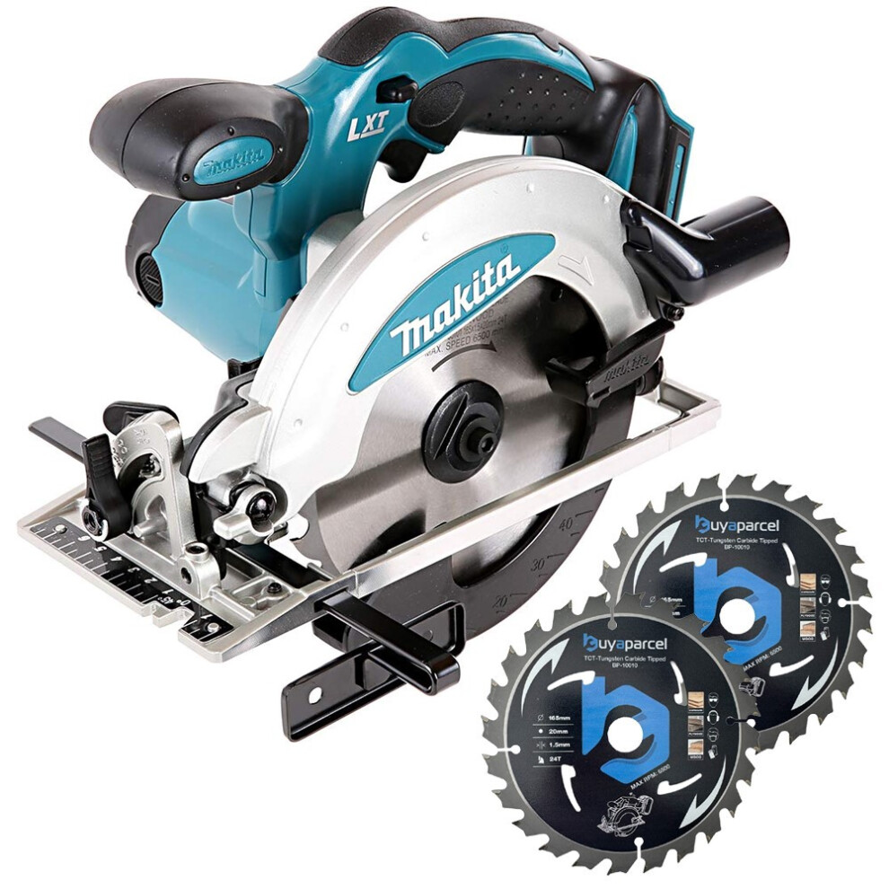 Makita DSS610Z 18V LXT Lithium Ion 165mm Circular Saw Bare - 2 BAP Extra Blades