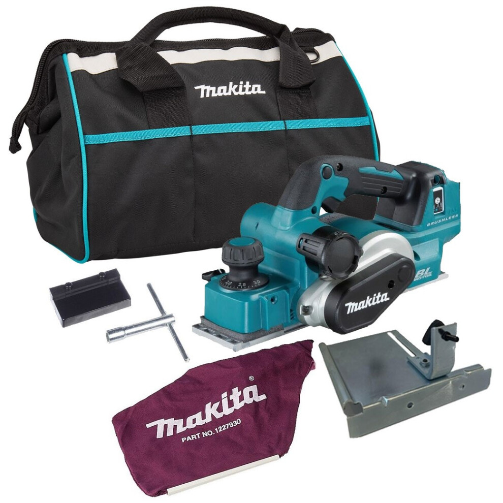 Makita DKP181Z 18v LXT Brushless Cordless Planer 82mm Bare + Dust Bag + Tool Bag