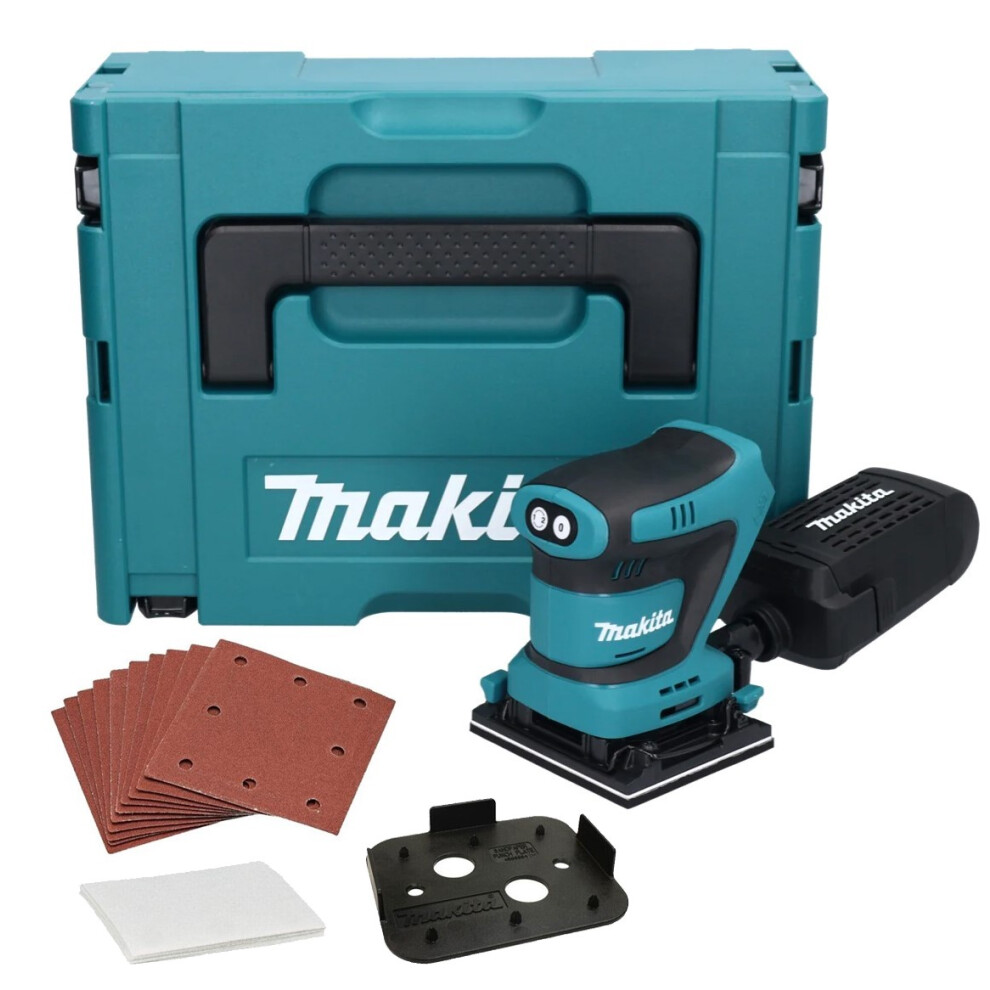 Makita DBO481ZJ 18v 114mm Detail 1/4 Sheet Finishing Delta Sander + 16 Sheets