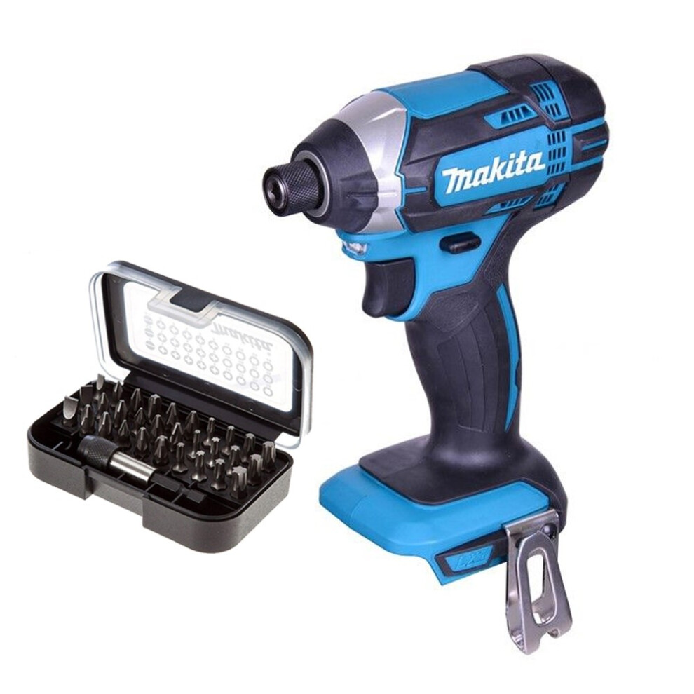 Makita DTD152Z 18v Lithium Ion Impact Driver LXT + 30pc Screwdriver Drill Bits