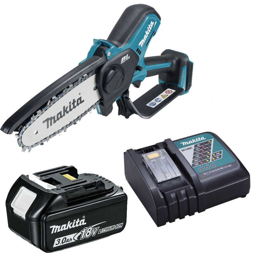 Makita DUC101Z Cordless Brushless Pruning Saw 18V 100mm + 3ah Battery & Charger-image-OPC-PG5J5DC-NEW