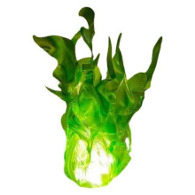 (Green, One size) Halloween Toys Simulation Floating Fireball Lamp Artificial Fire Flame With Clear Wearable Stand Creative Halloween