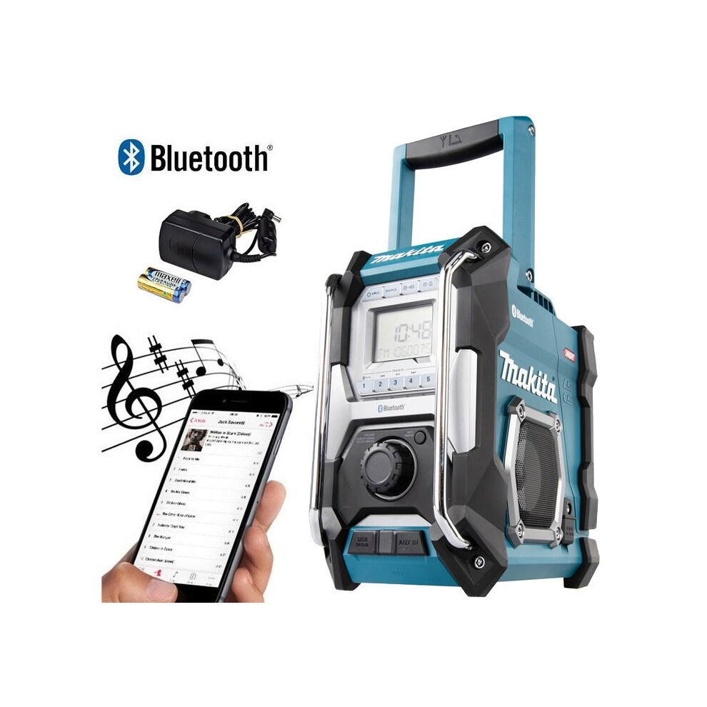 Makita Job Site Bluetooth Radio MR002GZ Blue LXT 18V 40v Max AM FM XGT USB Bare