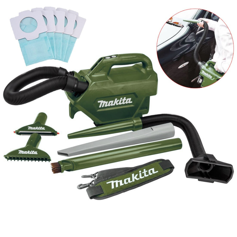 Makita DCL184Z O 18v Olive Adventure LXT Brushless Vacuum Cleaner Blower +5 Bags