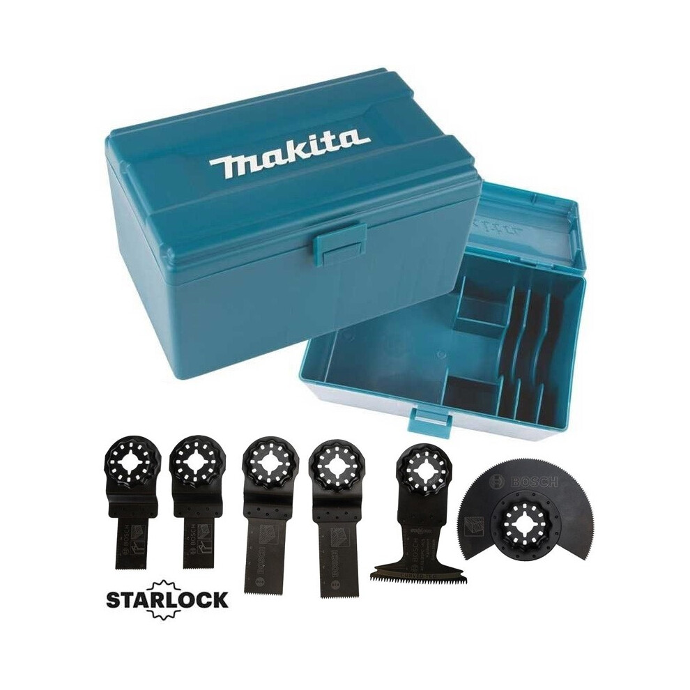 Bosch Makita Starlock Multi Tool Blade Set Wood Metal HCS 6 Piece Set + Box
