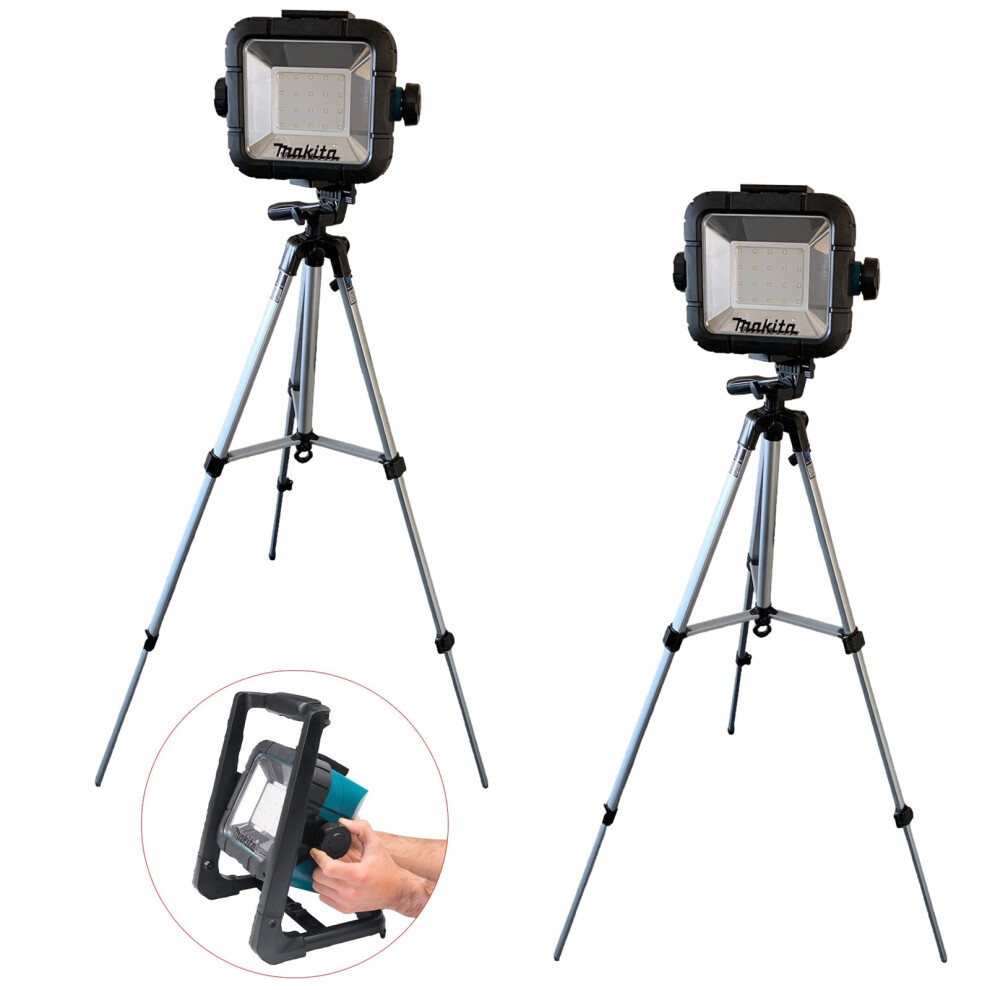 Makita DML805 18v 240v LXT LED Work Light Site Light + Tripod Stand + Bag x 2