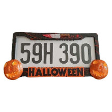 (B, One size) Halloween Licence Plate Frame Halloween Auto License Plate Frame Halloween Personalized Decorate Weatherproof Rustproof License Plate Holder Car Acces