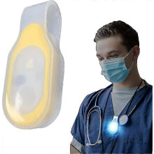 (Yellow) Led Wearable Lights For Nurses With Hands-free Magnetic Clip, For Hiking Dog Walking Running Doctors Zekai